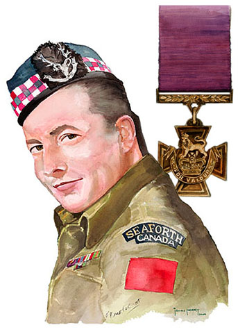 Portrait of Smokey Smith VC by John Perry, CD