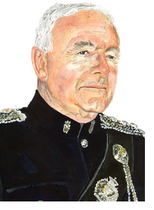 Portrait of HCol Bill Ireland, QC by John Perry